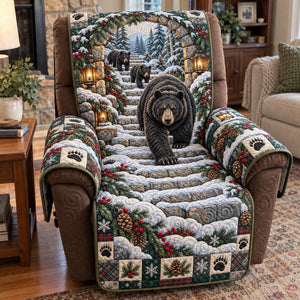 Snowy Bear Path Sofa Cover - Made to Order