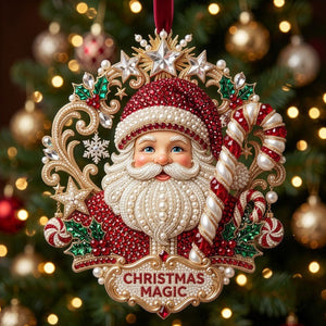 Christmas Magic Santa Christmas Ornament - Made to Order Gift