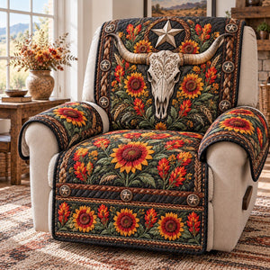 Sunflower Skull Sofa Cover - Made to Order