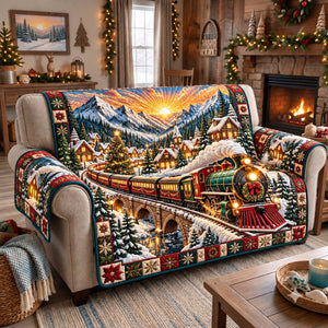 Sunrise Mountain Railway Sofa Cover - Made to Order