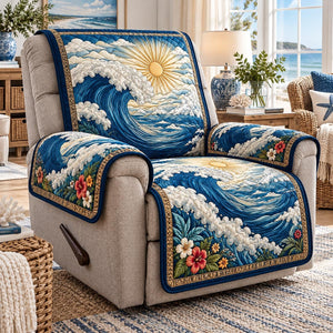 Sunrise Ocean Bloom Sofa Cover - Made to Order