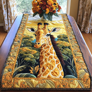 Sunset Savannah Giraffes Table Runner - Made to Order