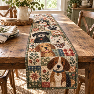 Sweet Dog Garden Table Runner - Made to Order