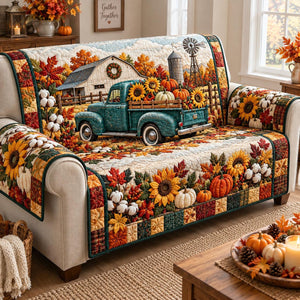 Teal Farmhouse Truck Sofa Cover - Made to Order