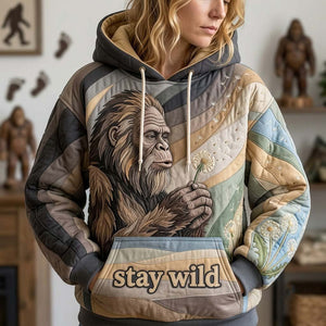 Stay Wild Bigfoot Portrait Hoodie, Sweater and T-Shirt - Made to Order