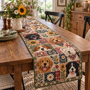 Wildflower Dog Crew Table Runner - Made to Order