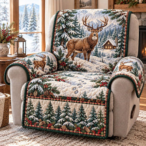 Winter Buck Cabin Sofa Cover - Made to Order