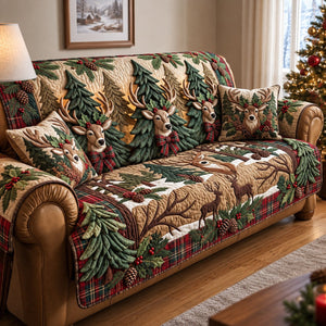 Woodland Reindeer Sofa Cover - Made to Order