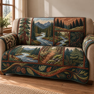 Woodland Story Panels Sofa Cover - Made to Order
