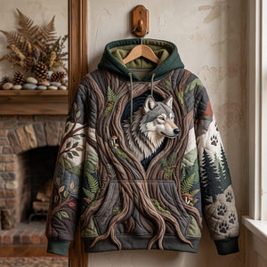 Woodland Wolf Hoodie, Sweater and T-Shirt - Made to Order