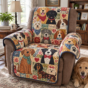 Woof Dog Collage Sofa Cover - Made to Order