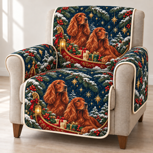 Christmas Red Dog Toy Gondola Sofa Cover