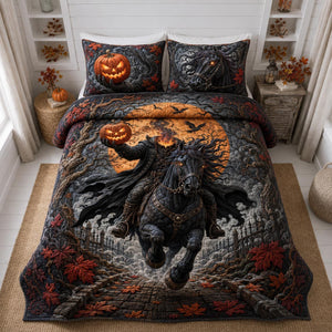 Halloween Shadows 3-Piece Quilted Bedding Set