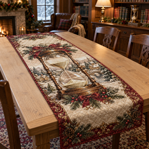 Holiday Hourglass Christmas Quilted Table Runner