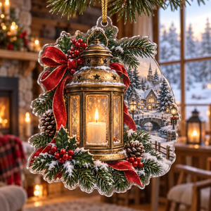 Holiday Lantern Acrylic Christmas Ornament
