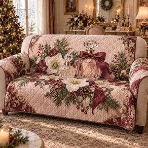 Holiday Perfume Christmas Quilted Sofa Cover