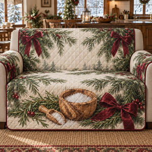 Holiday Salt Cellar Christmas Quilted Sofa Cover