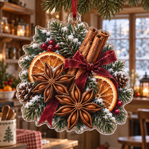 Holiday Star Anise Acrylic Christmas Ornament
