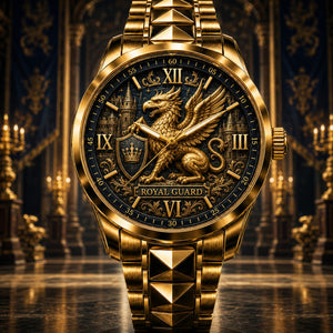 Personalized Griffin Crest Watch with Custom Name - Men's & Women's, Leather or Metal Strap - Birthday Gift