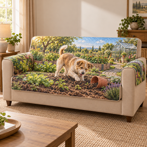 Mixed Breed Dog Garden Dig Sofa Cover