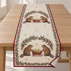 Beaver Pear Sleigh Table Runner