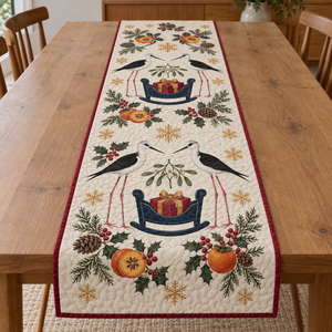 Stilt Persimmon Gift Cradle Table Runner