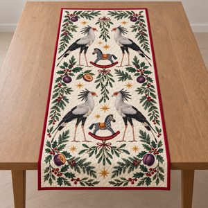 Secretarybird Plum Rocking Zebra Table Runner