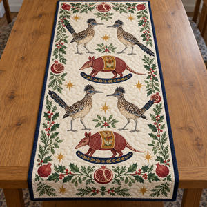 Roadrunner Pomegranate Rocking Armadillo Table Runner