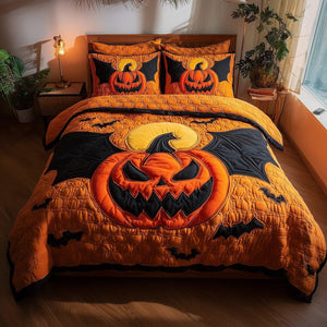 Spooky Nights Grin 3-Piece Quilted Bedding Set