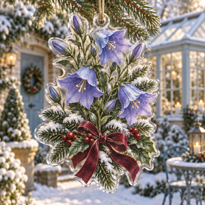 Winter Campanula Acrylic Christmas Ornament