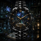 Custom Moonlit Herbarium Watch — personalized with a custom name