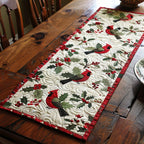 Cardinal and Holly Table Runner design