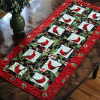 Cardinal Winter Panels Table Runner design