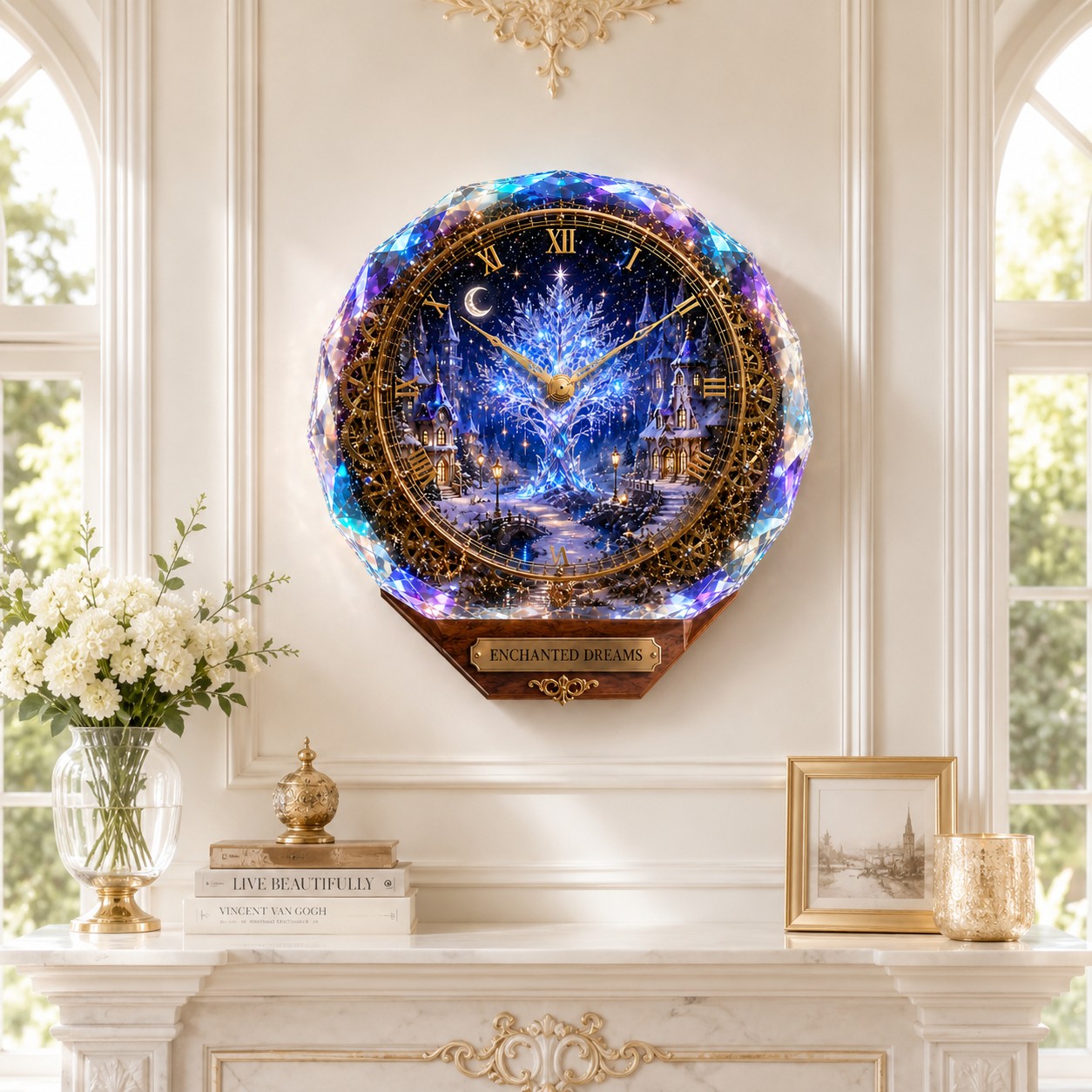 Christmas Custom Name Wall Clock — personalized with a custom name