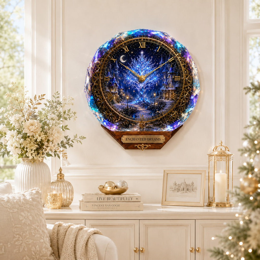 Christmas Custom Name Wall Clock — personalized with a custom name
