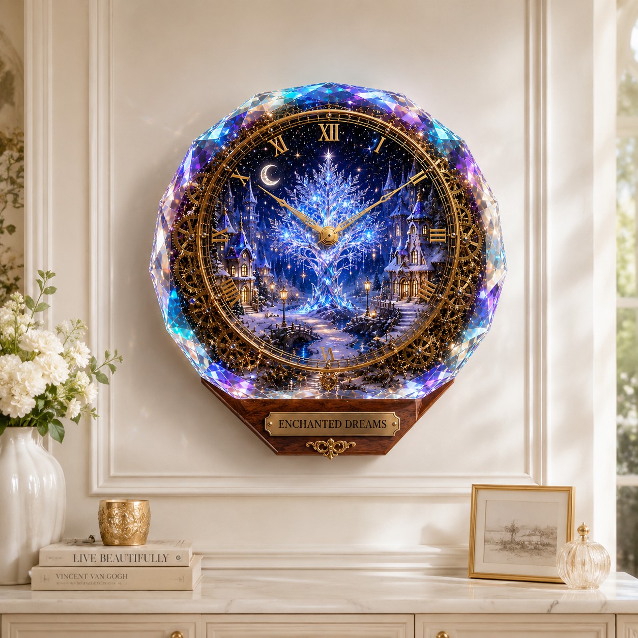Christmas Custom Name Wall Clock — personalized with a custom name