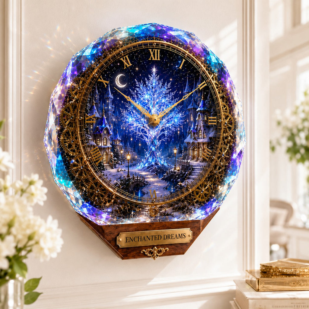 Christmas Custom Name Wall Clock — personalized with a custom name