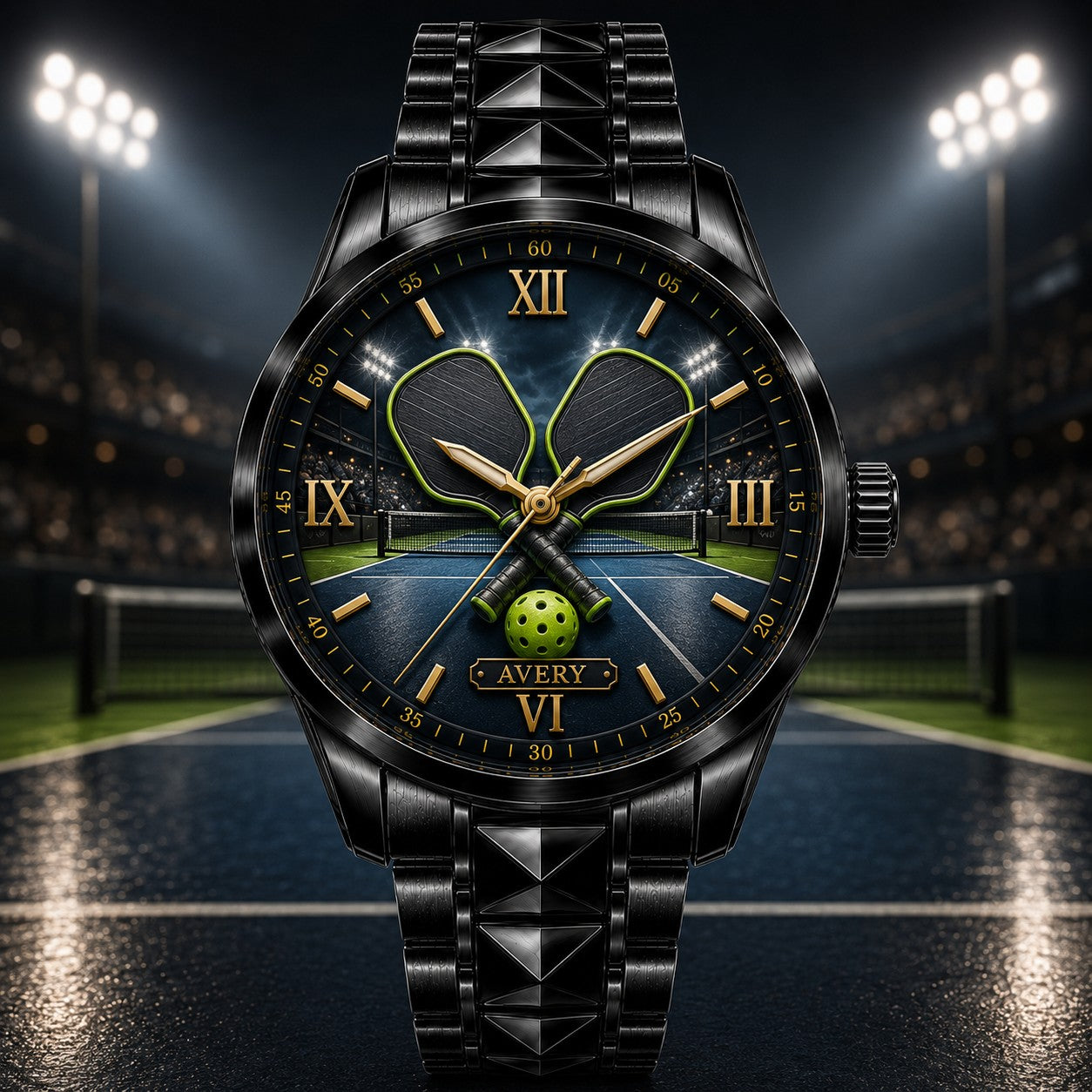 Custom Personalized Pickleball Watch — personalized with a custom name
