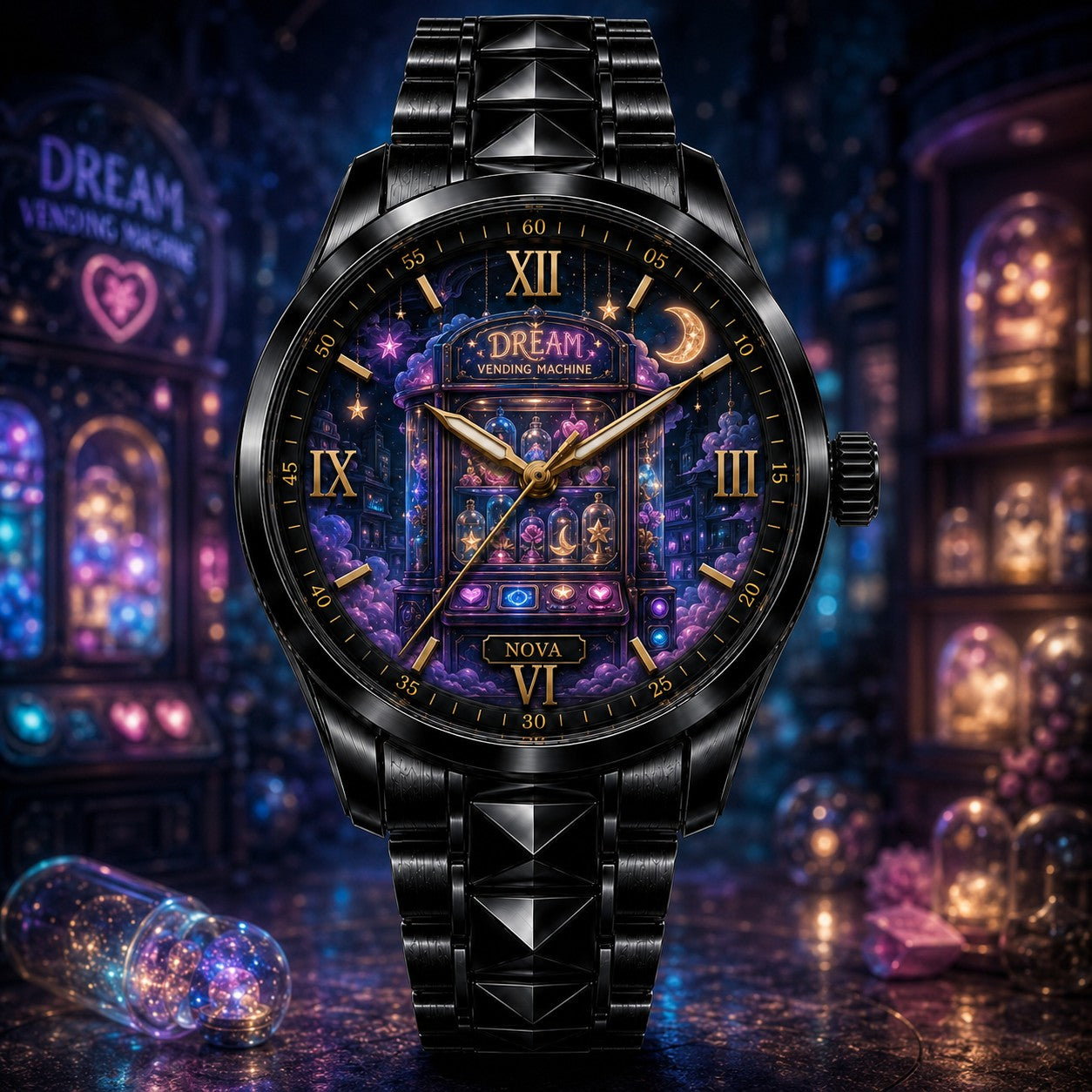Custom Personalized Dream Vending Machine Watch — personalized with a custom name