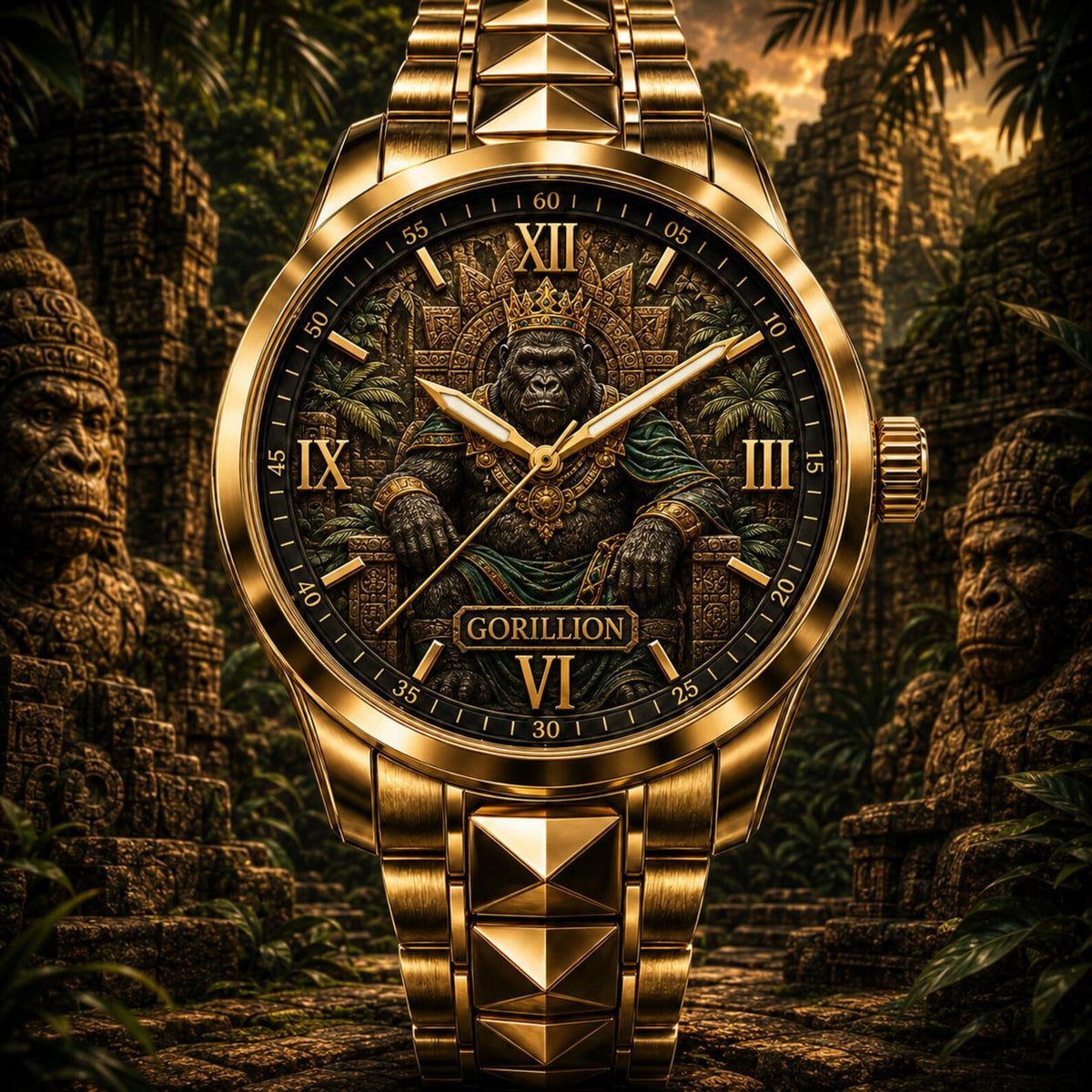 Personalized Gorilla Watch with a custom name set into the design