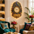 Peacock Custom Name Wall Clock — personalized with a custom name
