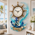 Nautical Custom Name Wall Clock — personalized with a custom name