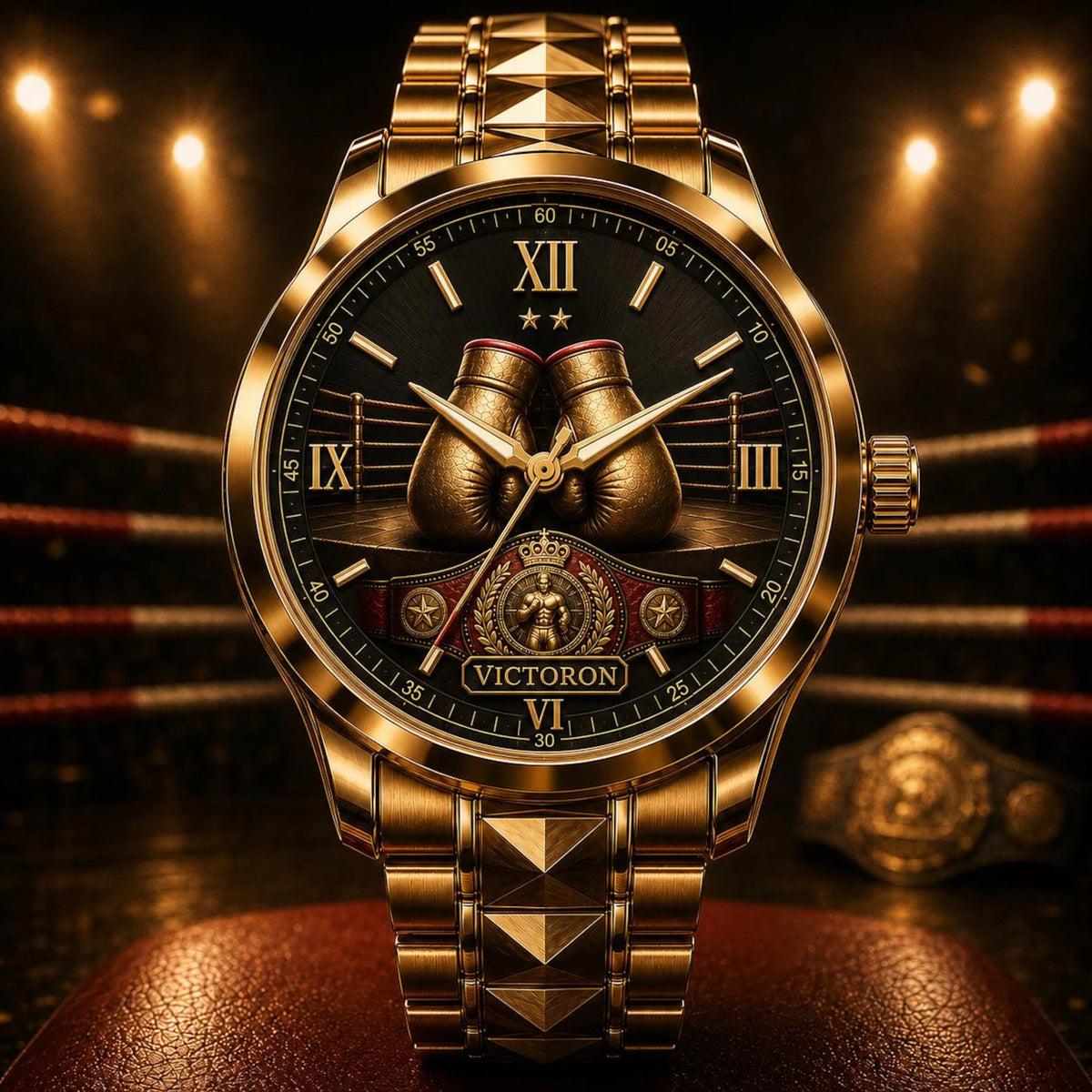 Personalized Boxing Watch with a custom name set into the design