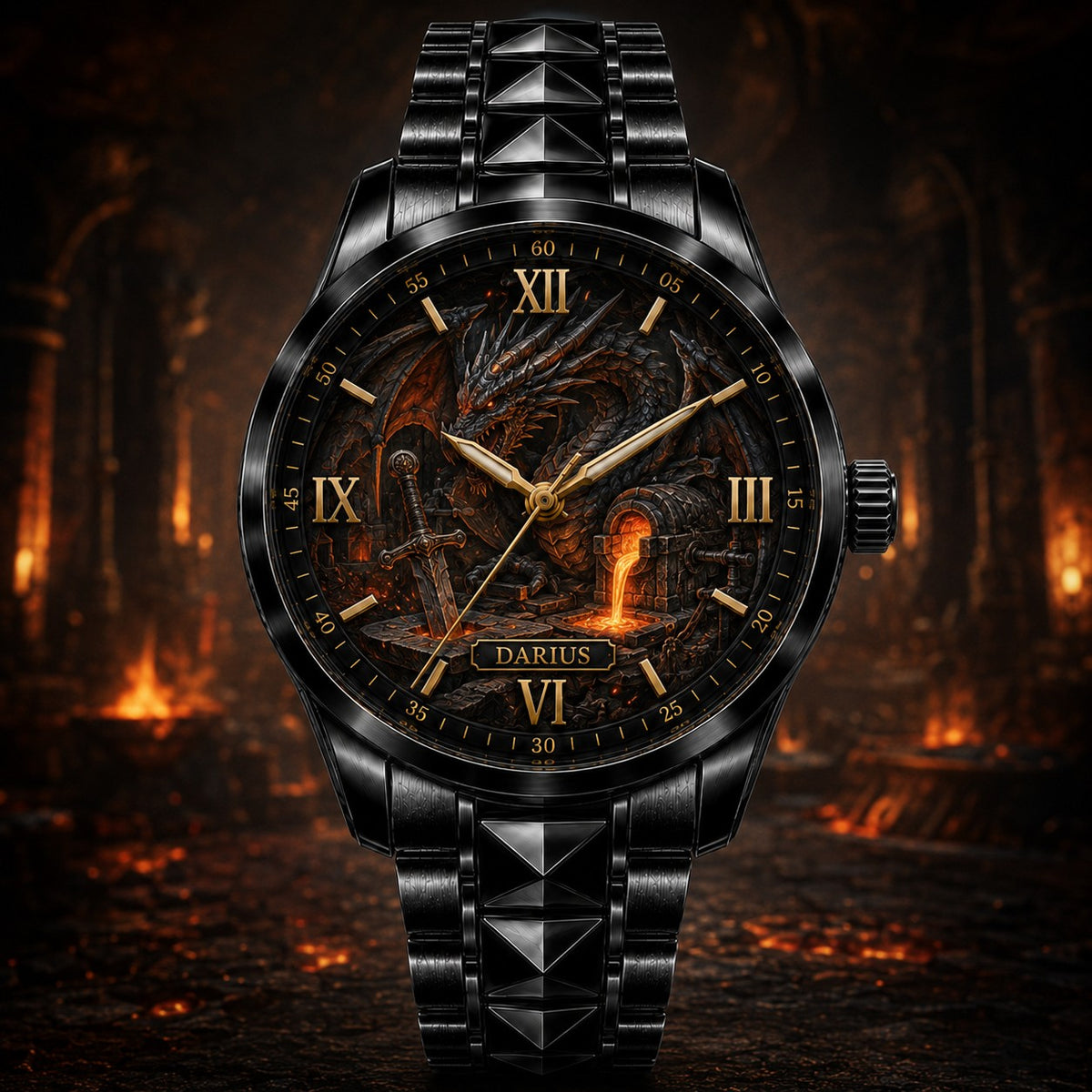 Custom Dragon Forge Watch — personalized with a custom name