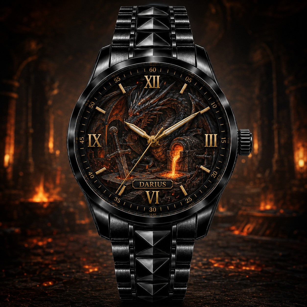 Custom Dragon Forge Watch — personalized with a custom name