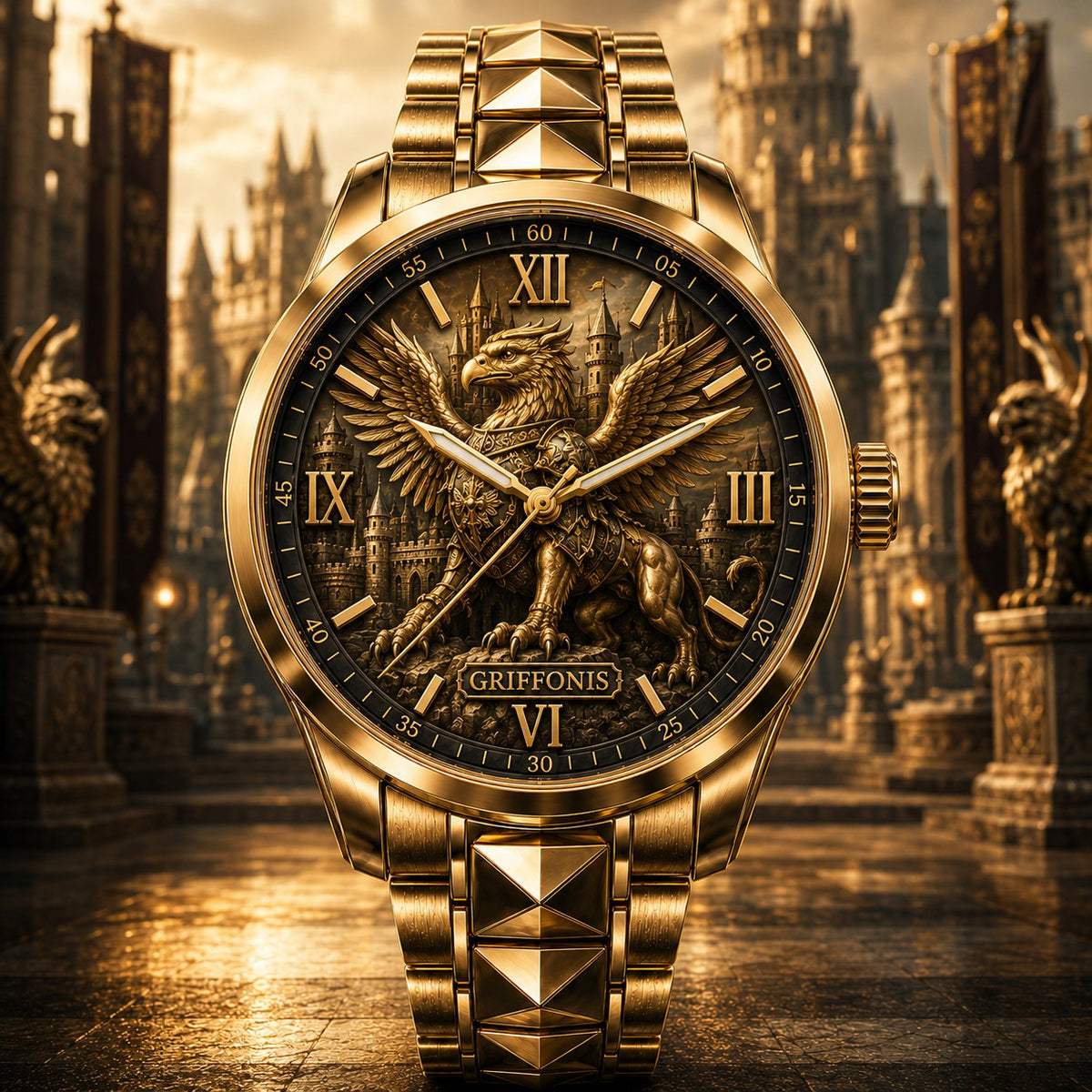 Personalized Griffin Watch with a custom name set into the design