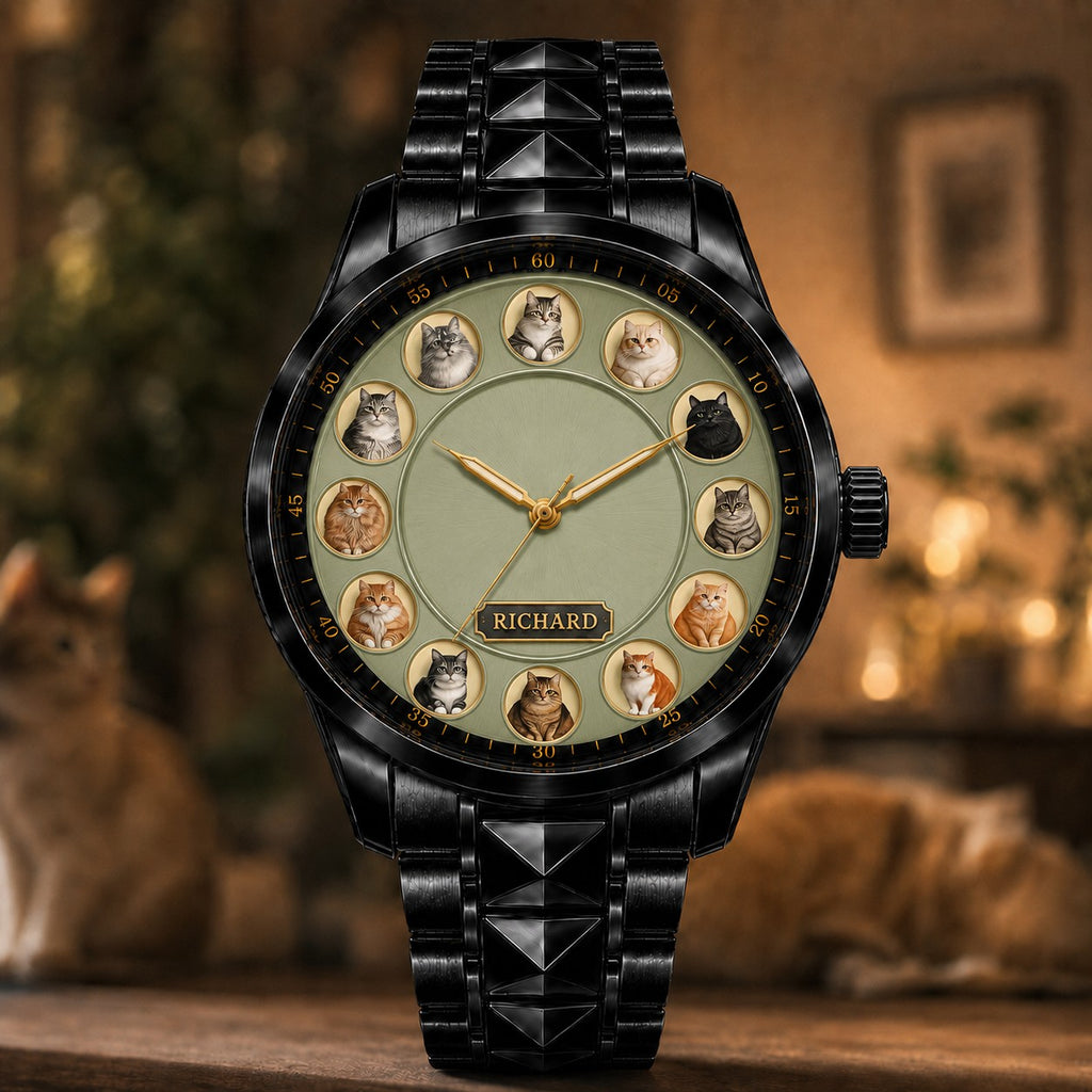 Custom Cat Lover Watch — personalized with a custom name