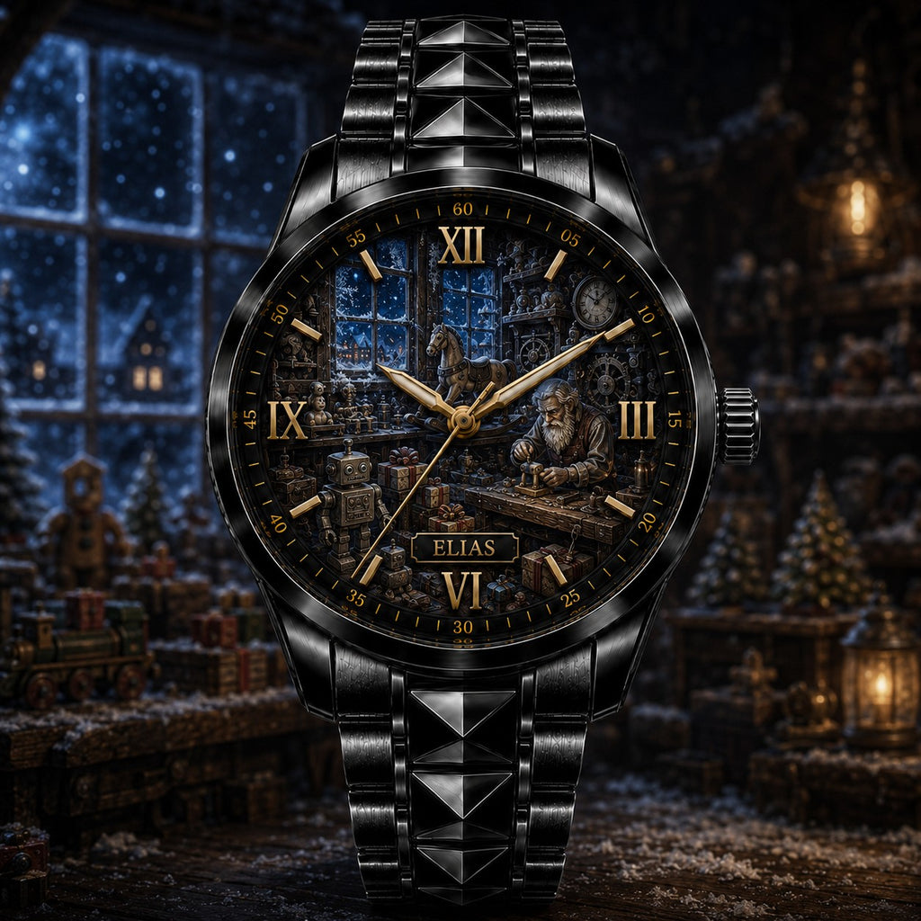 Custom Santa's Toy Workshop Watch — personalized with a custom name