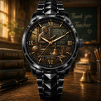 Personalized Last Bell Teacher Watch with a custom name set into the design