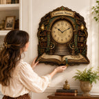 Personalized Fantasy Library Wall Clock — personalized with a custom name